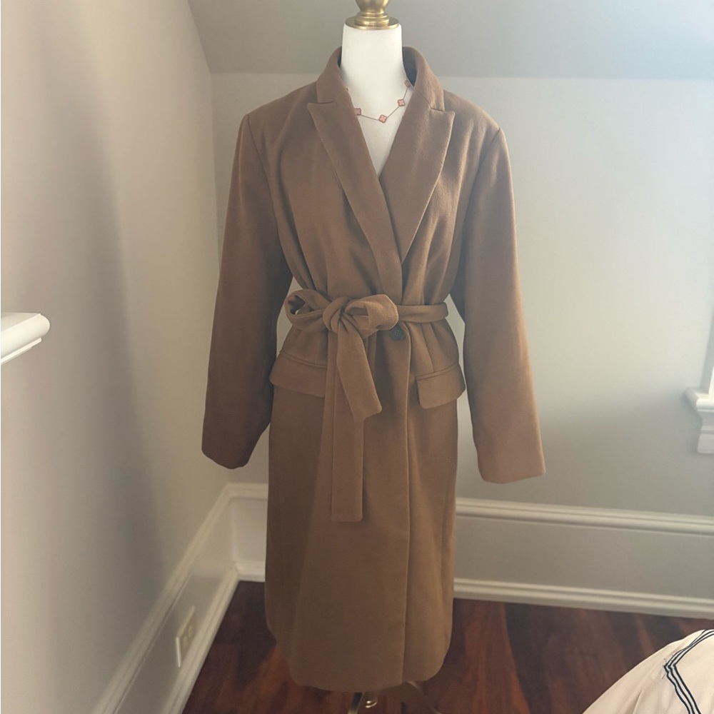 a new day Camel Belted Long Coat